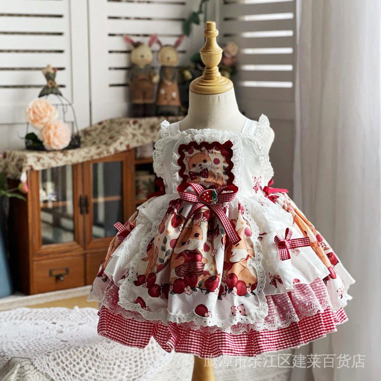 Đầm Công Chúa Búp Bê Hoạt Hình Phong Cách lolita Phương Tây Thời Trang Mùa Hè Mát Mẻ Dành Cho Bé Gái