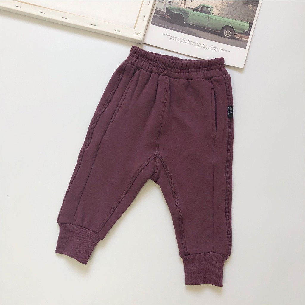 Quần Nỉ Thêu Chữ Cái Cho Bé Trai Hay Gái Mặc Đều Xinh Từ 6-28kg - Sumo Kids