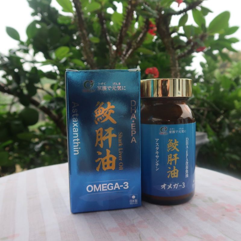 Dầu Gan Cá Mập Omega-3 Shark Liver Oil giúp bổ sung DHA, EPA, dầu gan cá mập, Astaxanthin giúp mát sáng, não khỏe
