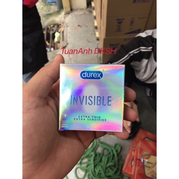 Bao cao su Durex Invisible Extra Sensitive siêu mỏng - cho CẢM GIÁC CHÂN THẬT nhất ( hàng chính hãng DKSH Việt Nam ).