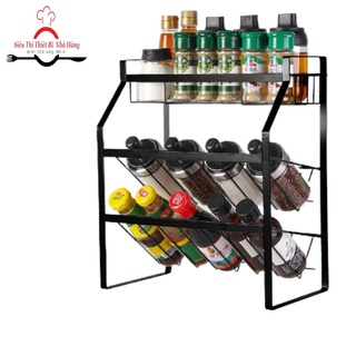Kệ Gia Vị INOX 304 3 Tầng Cao Cấp Nhập Khẩu, Kệ nhà bếp đa năng_Hàng chính hãng