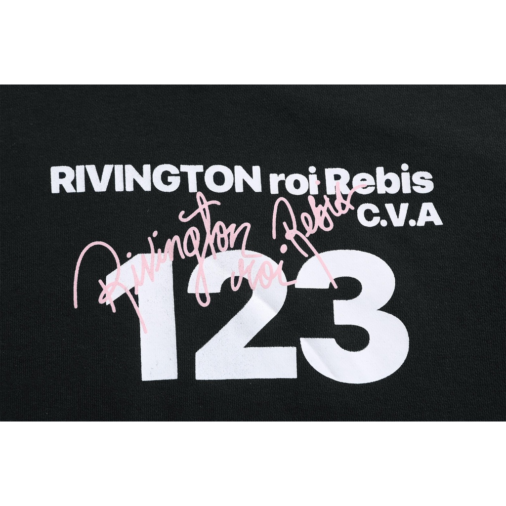 RRR123 European and American High Street Simple Digital LOGO Print Loose Round Neck Pullover Couple's Sweatshirt *