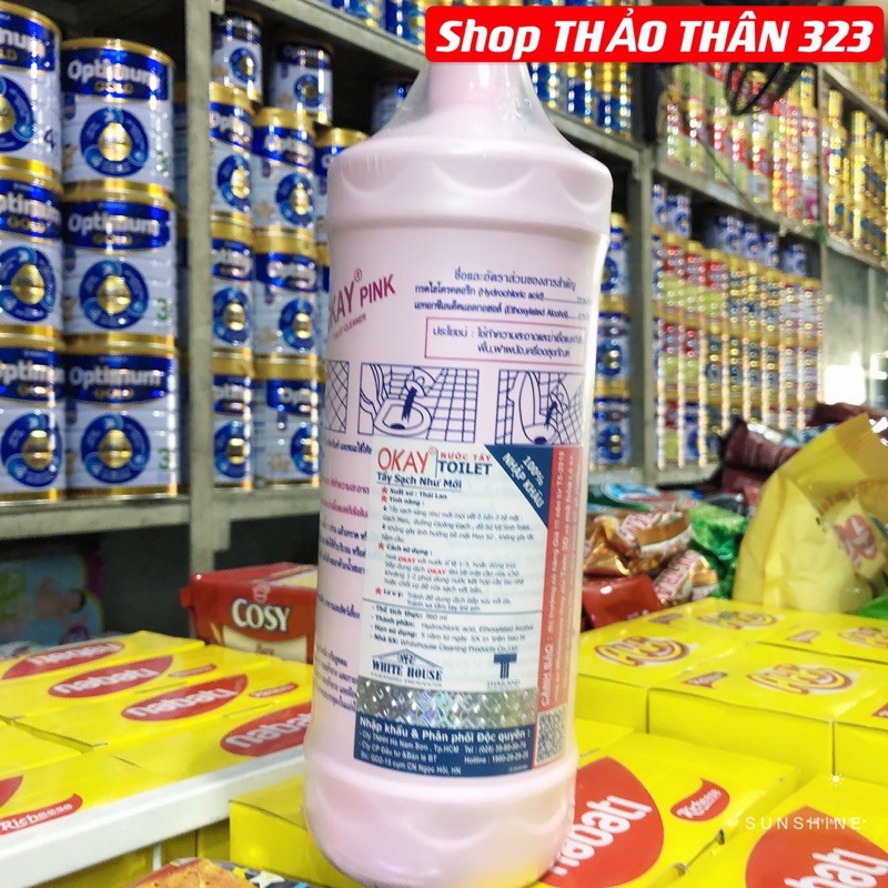 👍Nước Tẩy Toilét OKAY PINK 960ml- Hàng Nhập Chính Hãng 100% Công Ty