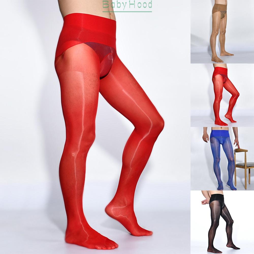 Open/Close/Ball Pouch Men Glossy Pantyhose Sexy Silky Soft Nylon Stockings Hot#BBHOOD