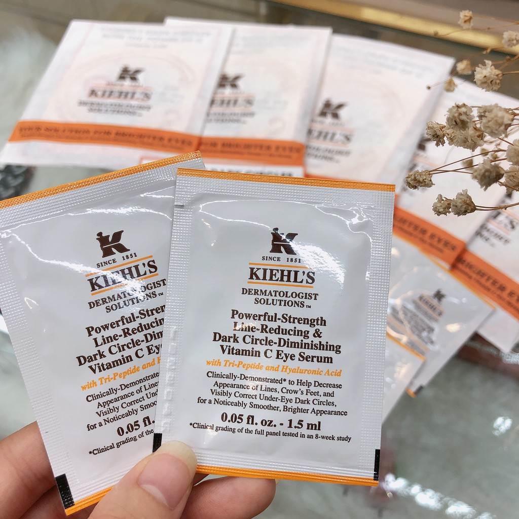 Tinh chất dưỡng mắt Kiehl’s Powerful-Strength Vitamin C Eye Serum Bunny Beauty hàng đủ bill