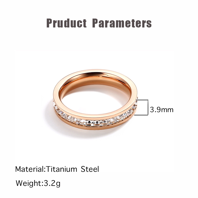 Nhẫn MAYEBE LAVEND thép titan mạ vàng 18k đính kim cương nhân tạo không phai màu chất lượng cao dành cho cặp đôi