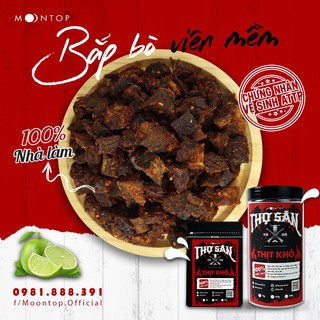 BẮP BÒ VIÊN MỀM THỢ SĂN - Hàng cao cấp loại 1 - Thịt khô homemade Moontop - Chất từng miếng thịt