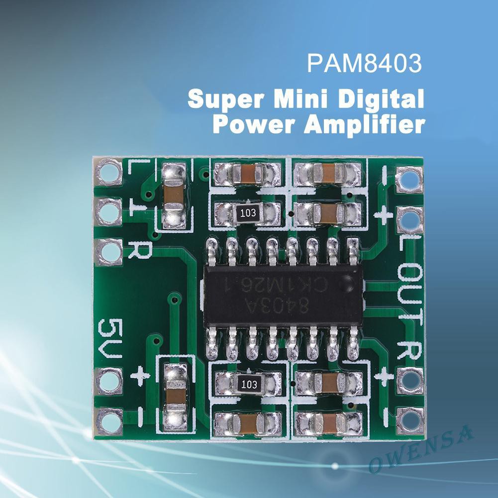 Ow  5/10pcs PAM8403 Mini Digital Amplifier Boards 2x3W Power Amplifier Modules♥