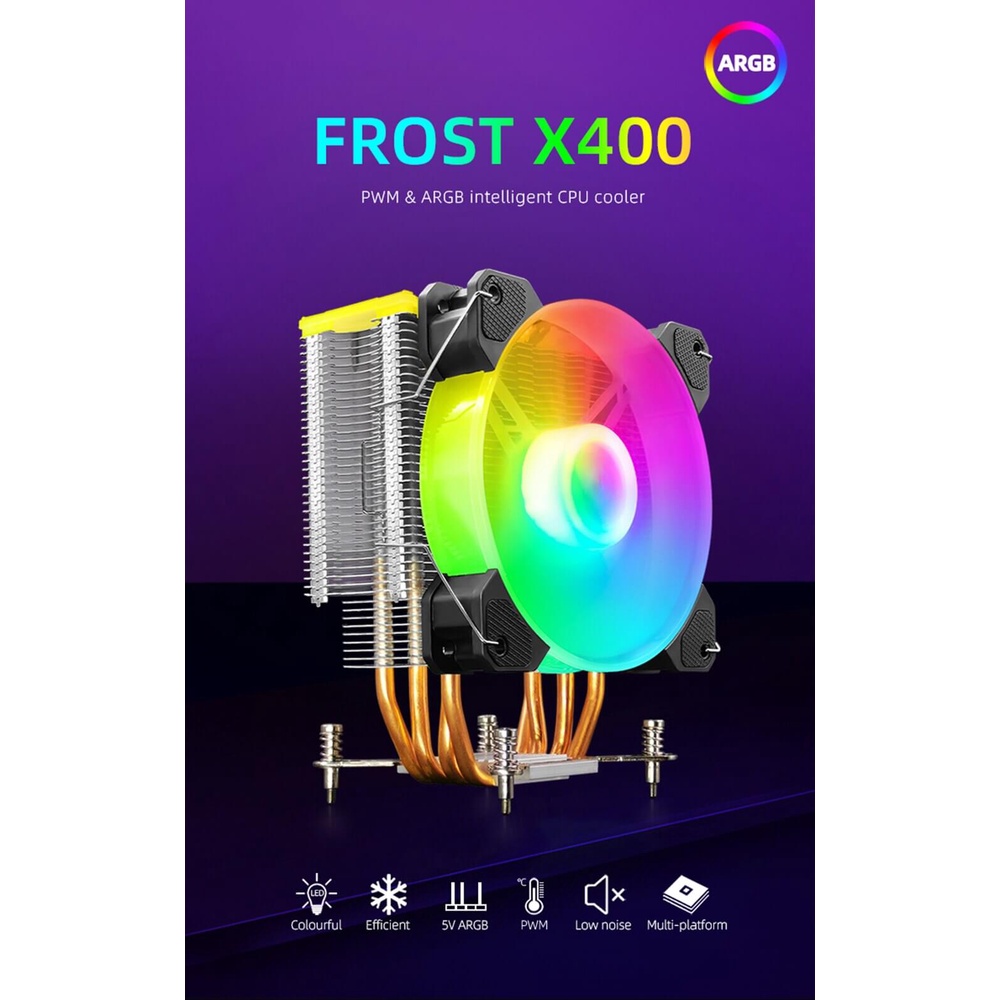 TẢN NHIỆT KHÍ COOLMOON FROST X400, Bảo hành 12 tháng