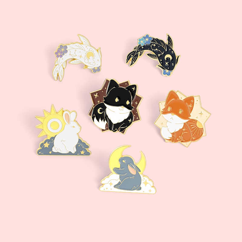 Ghim cài áo họa tiết động vật hoạt hình dễ thương cho nữ