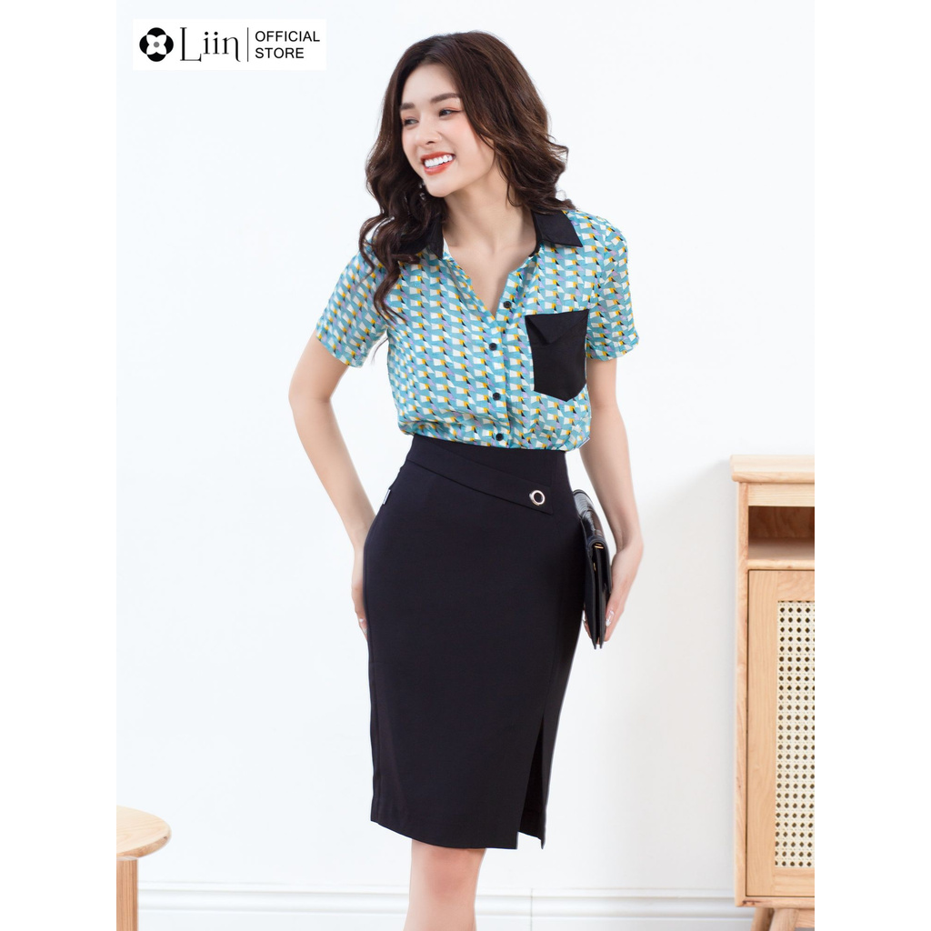 Chân váy nữ ngắn, Juyp Xẻ 1 Cúc form dáng ôm, cá tính Liin Clothing J4170 | BigBuy360 - bigbuy360.vn