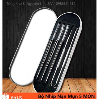 Hộp 5 Nhíp Nặn Mụn Cao cấp Chuyên Dụng cho SPa
