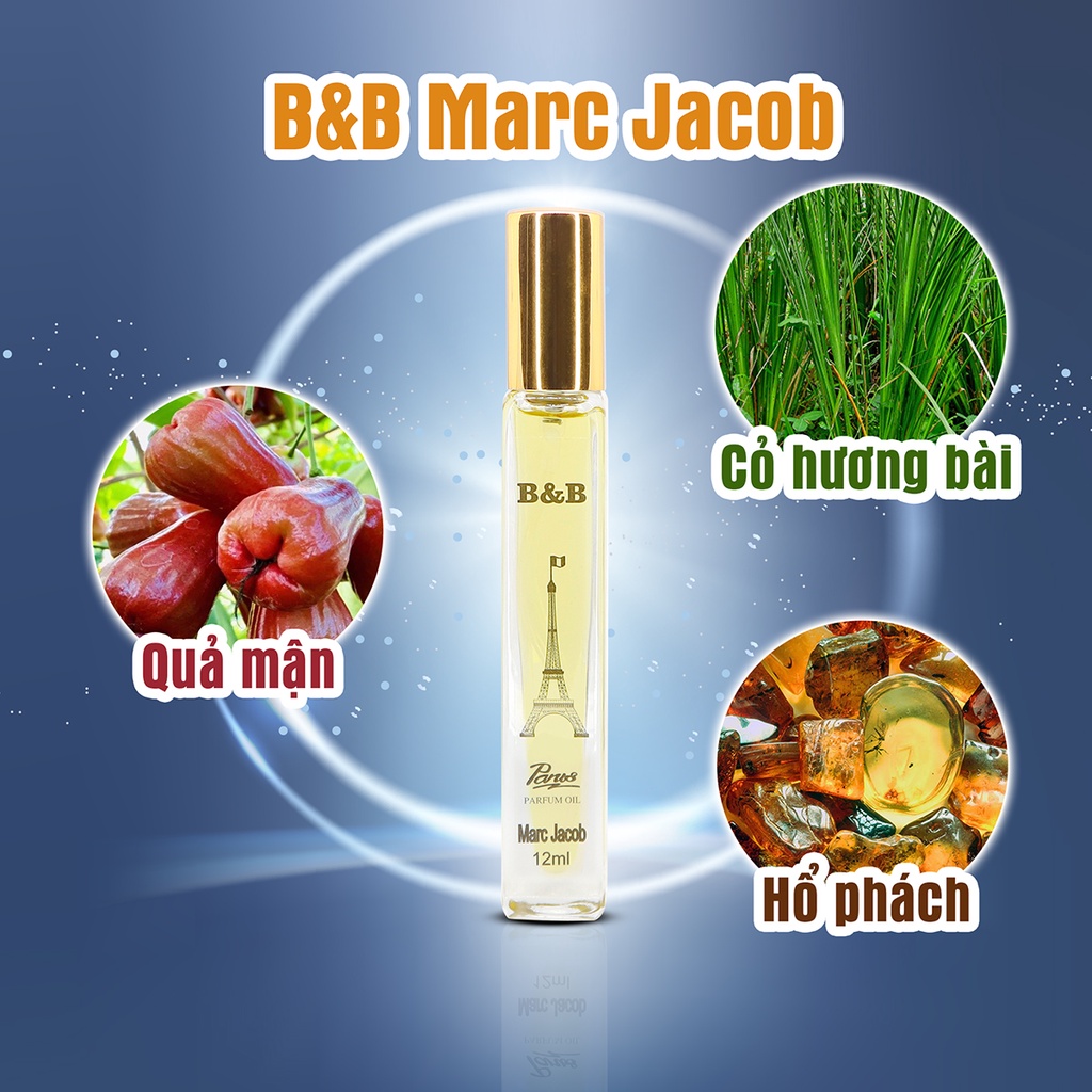 Tinh dầu nước hoa nữ B&amp;B By Marc Jacob EDP 12ml lưu hương lâu quyến rũ phong cách Pháp