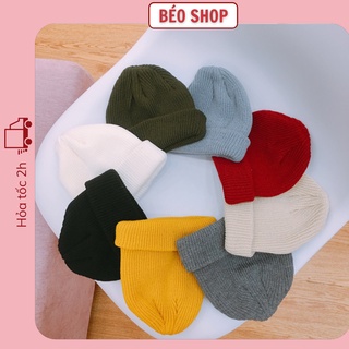 Mũ len beanies trơn nhiều màu phong cách ulzzang dễ thương