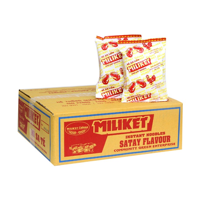 Thùng mì giấy miliket 2 con tôm sa tế date mới