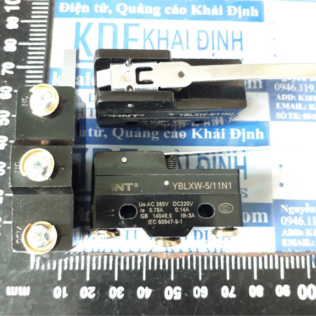 CÔNG TẮC HÀNH TRÌNH, MICRO SWITCH CHINT 3A, 220VDC/380VAC YBLXW-5/11N1 kde3667