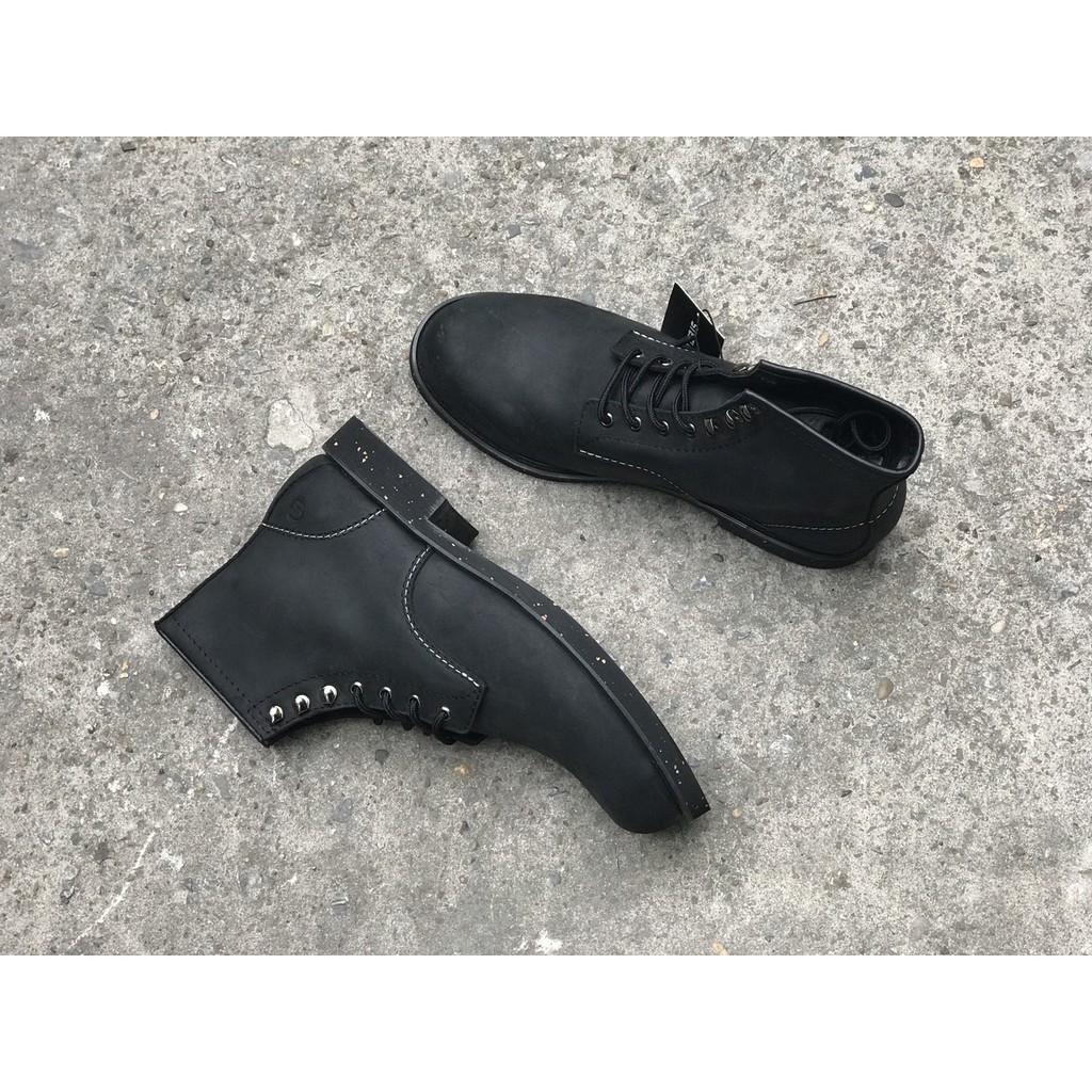 Giày cao cổ nam da bò Beckman Boots Black chính hãng uy tín nhất hà nội