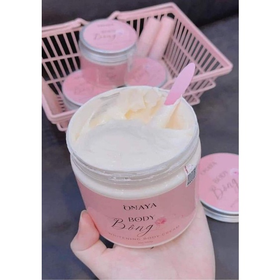 Kem Body Bông Onaya 500g Tặng Kèm Body Bông 150g Tq Group Dưỡng Trắng Da Chính Hãng