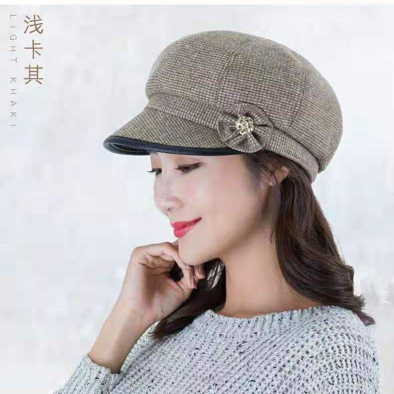 Mũ beret dày giữ ấm thời trang thu đông 2020 cho phụ nữ trung niên 30-40-50