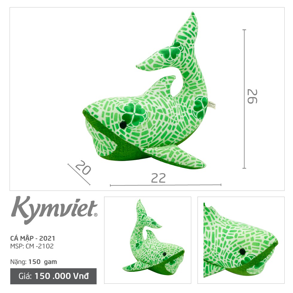 Đồ Chơi Nhồi Bông Hình Cá Mập Kymviet Craft