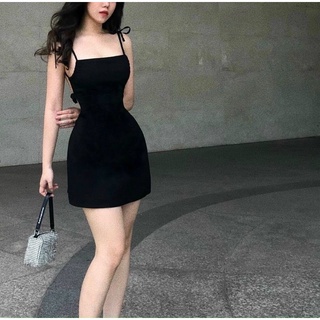 Đầm 2 dây cột vai dây lưng alohashop91