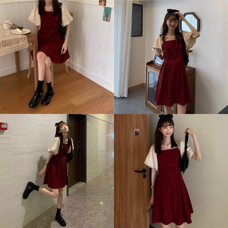 ĐẦM XỊN MANLI DRESS nhẹ nhàng đơn giản thiết kế phần thân xếp li tinh tế xoè nhẹ ở phần đuôi váy