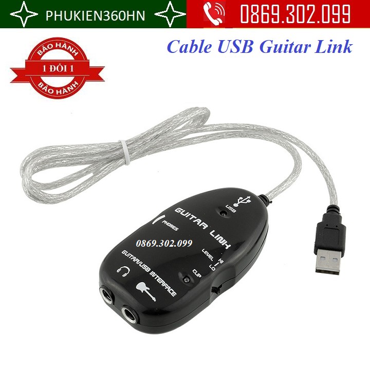 Cable USB Guitar Link kết nối đàn guitar với máy tính