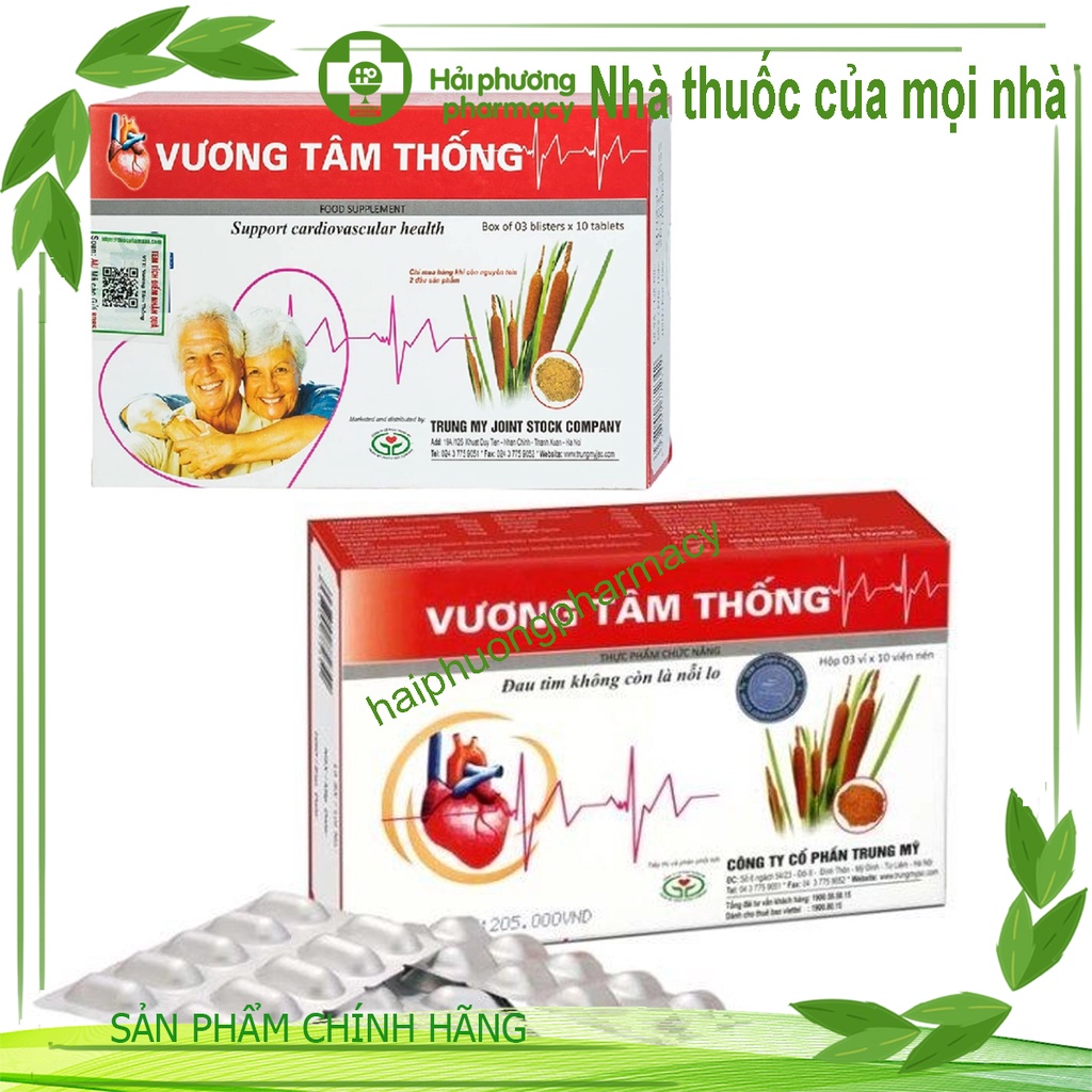 Vương Tâm Thống - Mua 6 tặng 1 bằng tem tích điểm -Tốt cho tim mạch, ngăn ngừa nhồi máu cơ tim, đau thắt ngực