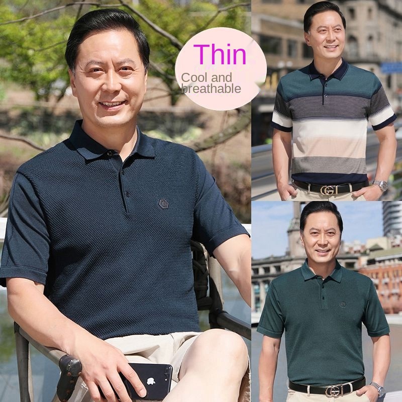 Áo Thun Tay Lỡ Thiết Kế Mới Năng Động Thời Trang Dành Cho Người 40-50 Tuổi
