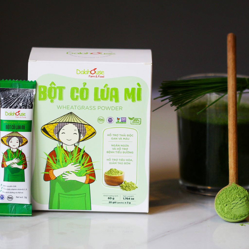 Bột Cỏ Lúa Mì nguyên chất sấy lạnh Dalahouse 50g