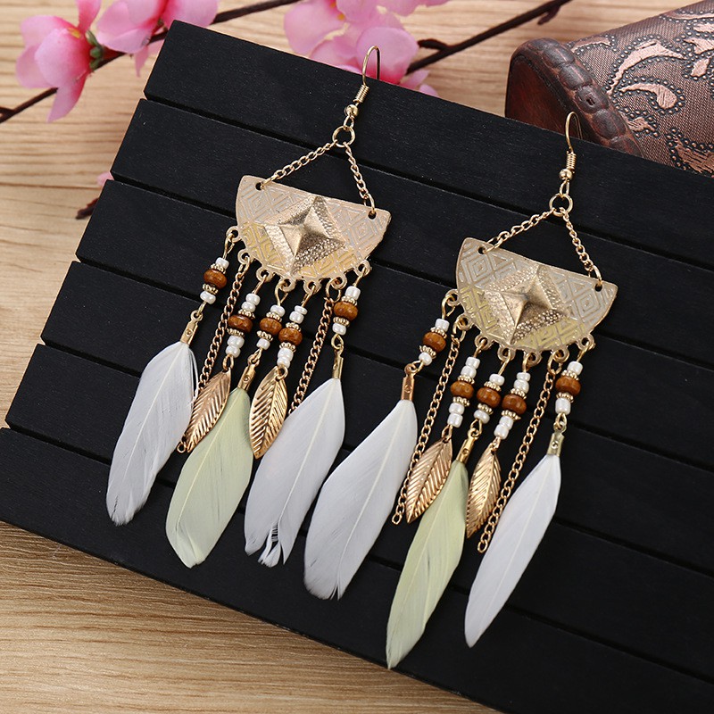 [NEW] Khuyên tai lông vũ thời trang mẫu mới 2021