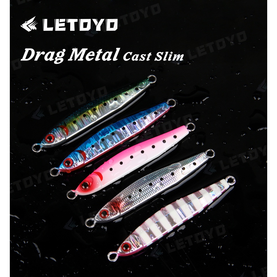LETOYO vi mô Jigs 5g/8g/12g/18g/30g Mồi Giả Câu Cá Bằng Kim Loại câu cá biển giải quyết nước mặn cú sút xa Mồi bờ