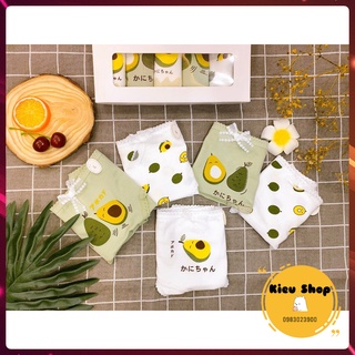 Quần lót nữ, quần chip nữ cotton hình quả bơ dễ thương