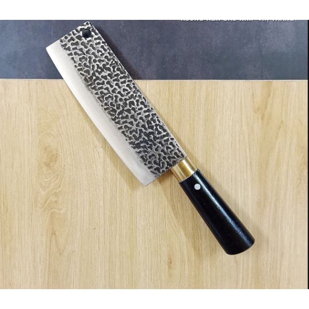 Dao Bếp Bộ 5 Dao Nhà Bếp Thép Nhíp Dập Vân 2 Mặt Cao Cấp