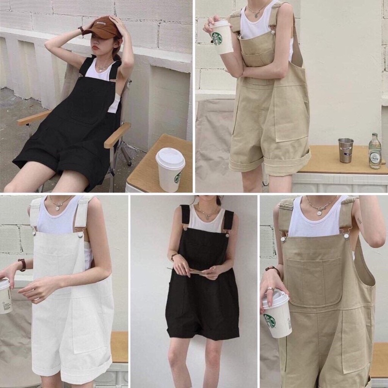 Yếm liền dạng short chất kaki dày dặn cho c nam và nữ