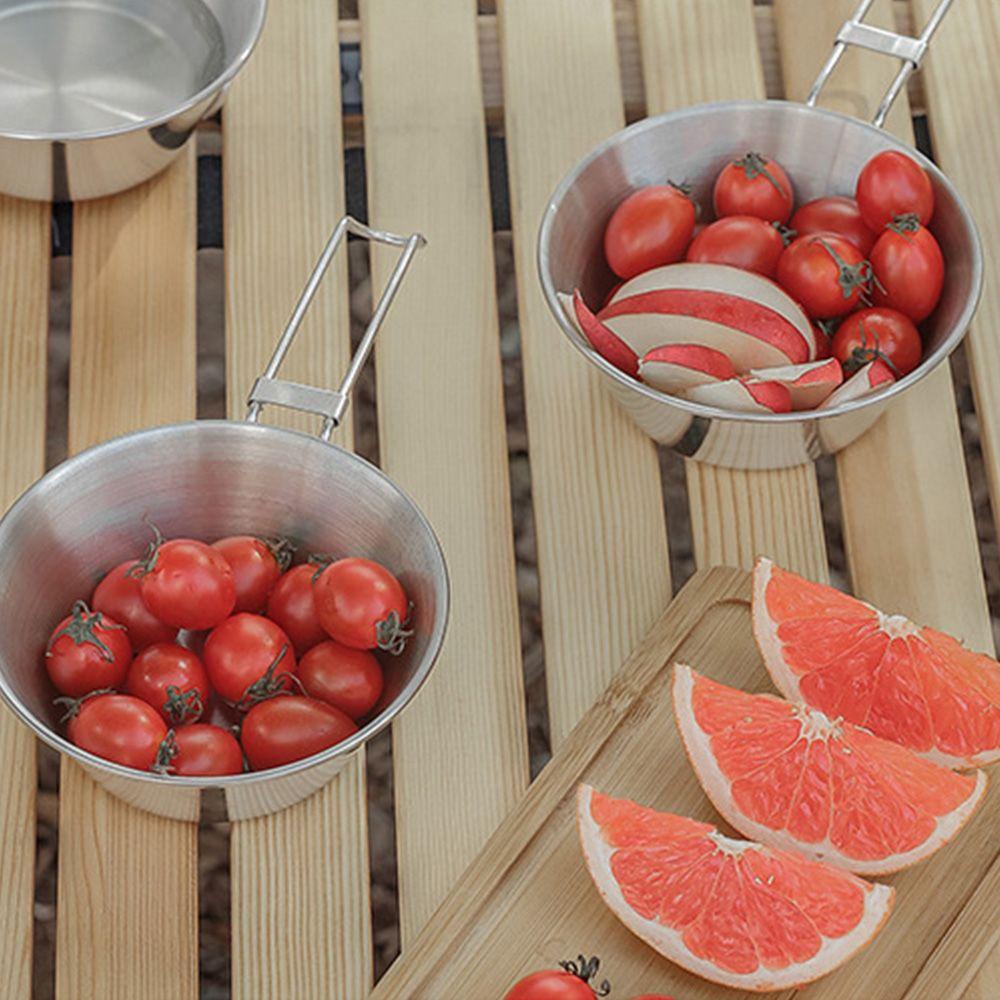 Tô Inox Có Tay Cầm Có Thể Gấp Gọn Tiện Dụng Mang Đi Cắm Trại