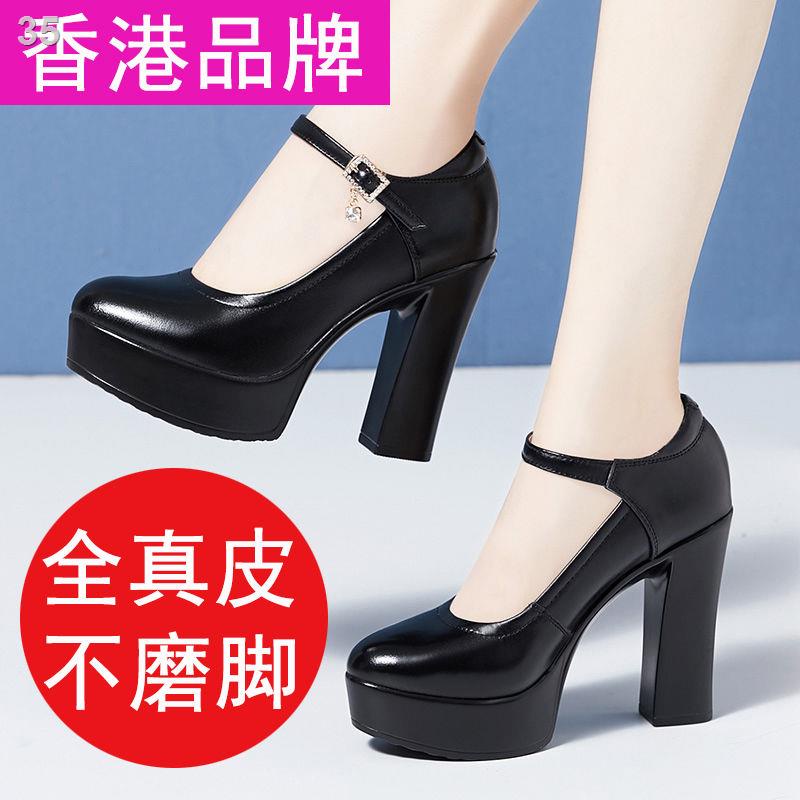 Người mẫu đào tạo đặc biệt giày catwalk sườn xám phụ nữ nền tảng chống thấm nước cao gót dày da
