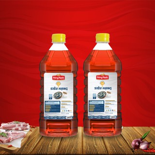 Combo 2 chai nước mắm truyền thống Phú Quốc Hồng Hạnh Hồng Hạnh Siêu Hạng 35 độ đạm 1,9 lít - Chấm, kho đúng điệu.