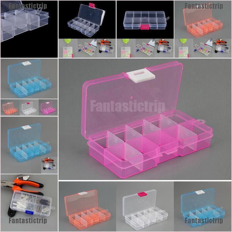 Hộp Nhựa 10 Ngăn Đựng Trang Sức Có Thể Điều Chỉnh