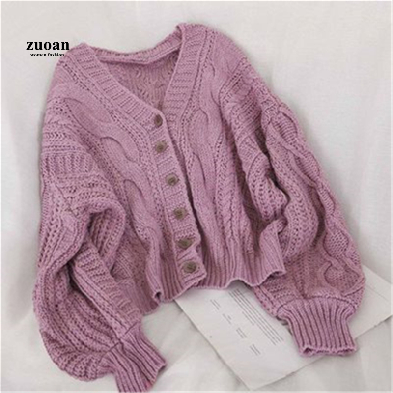 SUXI Áo Cardigan Dệt Kim Dáng Rộng Cổ Chữ V Phong Cách Retro Hàn Quốc Thời Trang Cho Nữ