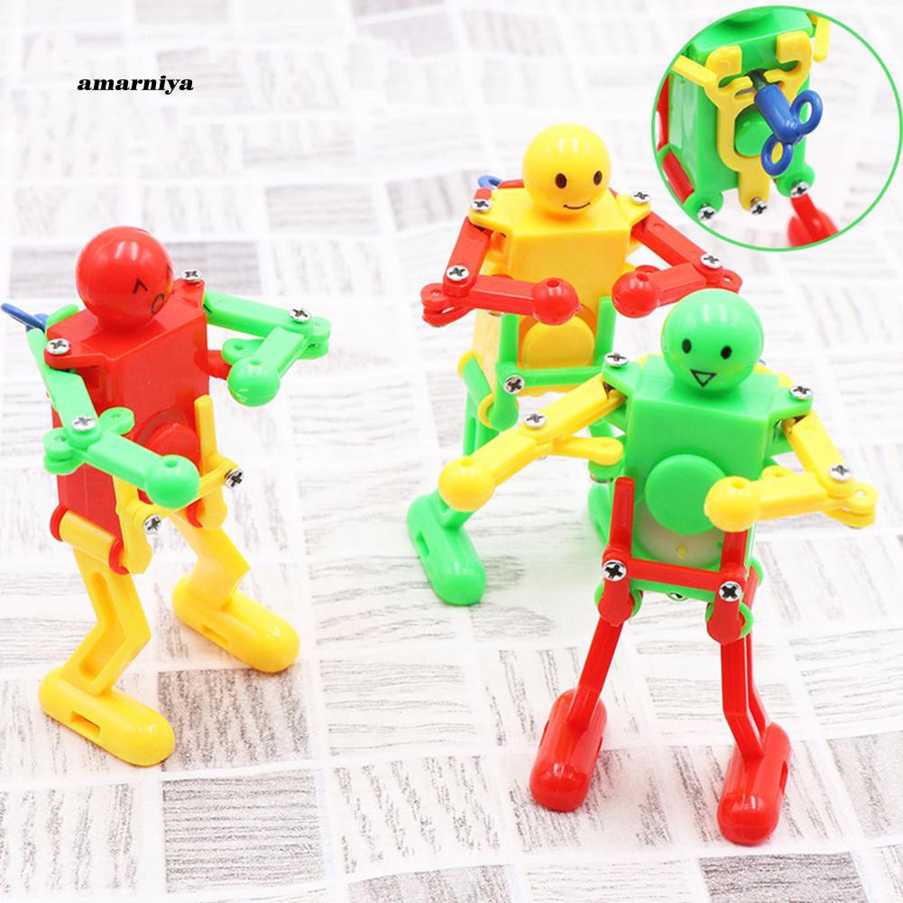 Đồ chơi lên dây cót hình robot nhảy múa bằng nhựa an toàn độc đáo cho bé
