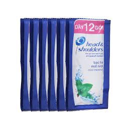 Dầu gội làm sạch gàu Head & Shoulders bạc hà mát lạnh 5.7ml x 12 gói