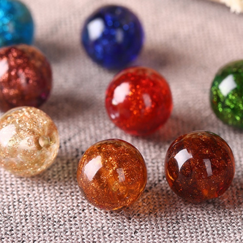 1 Gói Hạt Đá Nhiều Màu 8mm Làm Trang Sức Thủ Công