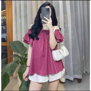 Áo kiểu babydoll cánh tiên bánh bèo tiểu thư hàng đẹp