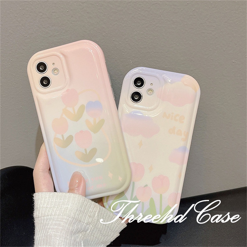 Ốp Điện Thoại TPU Mềm Đệm Khí Chống Rơi In Hoa Đơn Giản Cho iPhone 14 13 12 11 Pro Max SE 2020 X Xr Xs Max 8 7 6 6s Plus