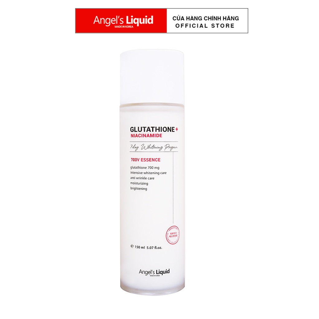 Nước Thần Dưỡng Trắng Se Khít Lỗ Chân Lông Angel's Liquid Glutathione plus Niacinamide 700V Essence 150ml