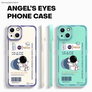 Samsung Galaxy Note 8 9 10 20 Lite Plus Ultra Cho Ốp lưng điện thoại In Hình Cartoon NASA Space Astronaut  Thicken