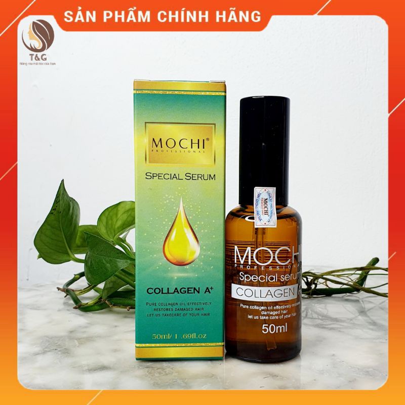 Tinh dầu, dầu dưỡng tóc Mochi collagen A+ 50ml, serum dưỡng tóc uốn nhuộm, dưỡng tóc mềm mượt thơm lâu