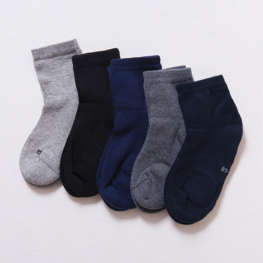 Tất Nam Cotton Len Cao Cấp Co&amp;Com Lót Lông Êm Ái Khử Khuẩn Chống Hôi Chân Màu Ghi Xám
