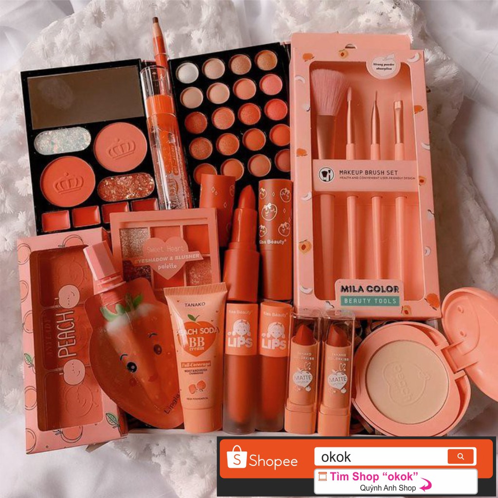 [CÓ VIDEO] BỘ TRANG ĐIỂM 18 MÓN PEACH THÁI LAN ĐẦY ĐỦ CHO CÁC CÔ GÁI